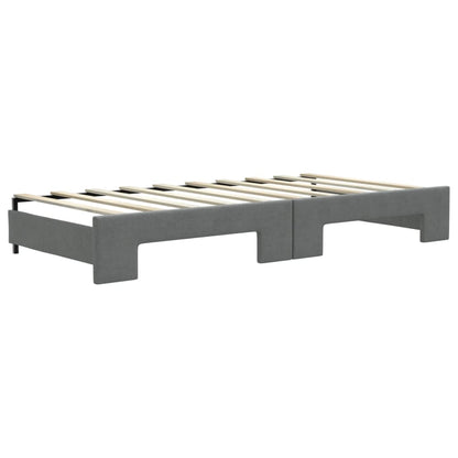 Daybed with Trundle without Mattress Dark Grey 90x190 cm Single