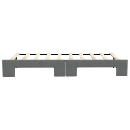 Daybed with Trundle without Mattress Dark Grey 90x190 cm Single