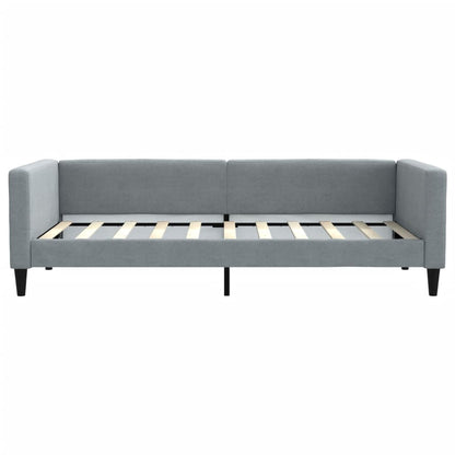Daybed with Trundle&Drawers without Mattress Light Grey 90x190 cm Single