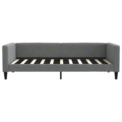 Daybed with Trundle&Drawers without Mattress Dark Grey 90x190 cm Single