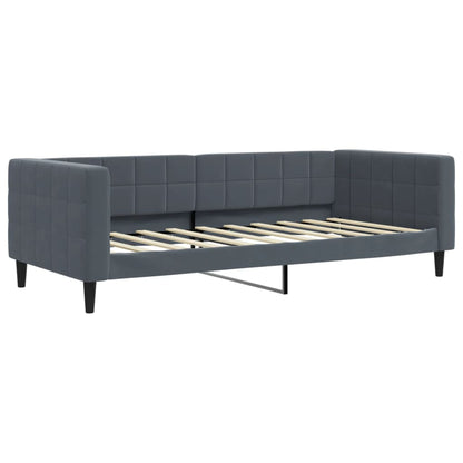 Daybed with Trundle&Drawers without Mattress Dark Grey 90x190 cm Single