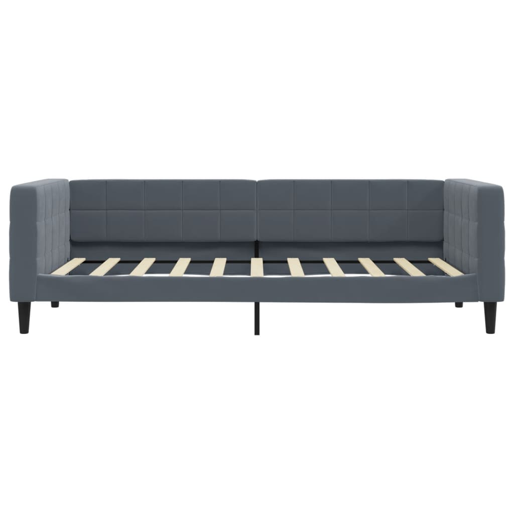 Daybed with Trundle&Drawers without Mattress Dark Grey 90x190 cm Single