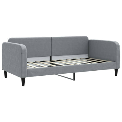 Daybed with Mattress Light Grey 90x190 cm Fabric