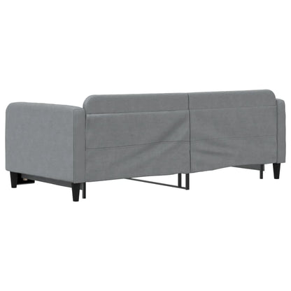 Daybed with Trundle without Mattress Light Grey 90x190 cm Single