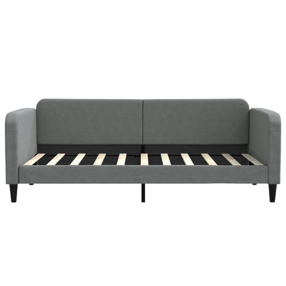 Daybed with Trundle without Mattress Dark Grey 90x190 cm Single
