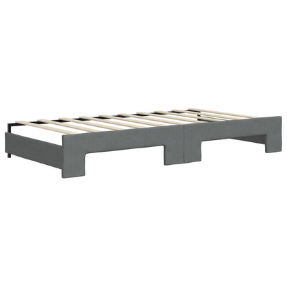 Daybed with Trundle without Mattress Dark Grey 90x190 cm Single