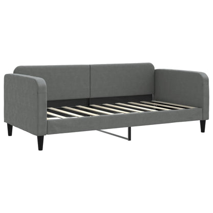 Daybed with Trundle&Drawers without Mattress Dark Grey 90x190 cm Single