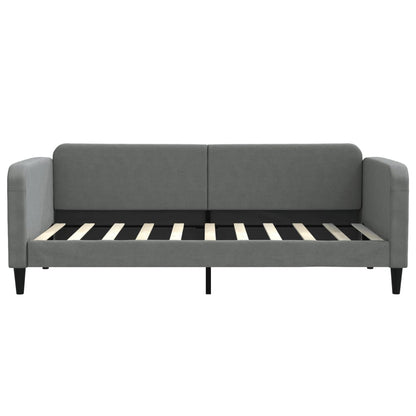 Daybed with Trundle&Drawers without Mattress Dark Grey 90x190 cm Single