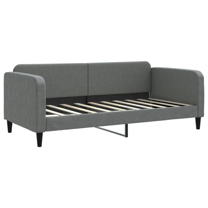 Daybed with Trundle and Drawers Dark Grey 90x190 cm Fabric