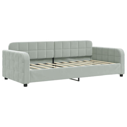 Daybed with Trundle without Mattress Light Grey 90x190 cm Single