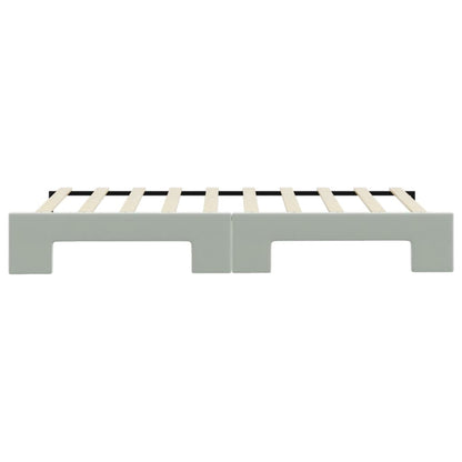 Daybed with Trundle without Mattress Light Grey 90x190 cm Single