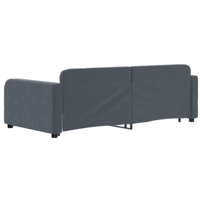 Daybed with Trundle without Mattress Dark Grey 90x190 cm Single
