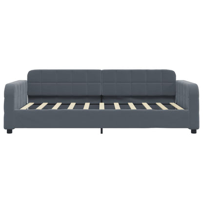 Daybed with Trundle without Mattress Dark Grey 90x190 cm Single