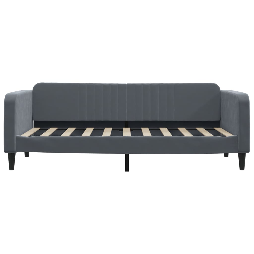 Daybed with Trundle without Mattress Dark Grey 90x190 cm Single