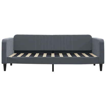 Daybed with Trundle&Drawers without Mattress Dark Grey 90x190 cm Single