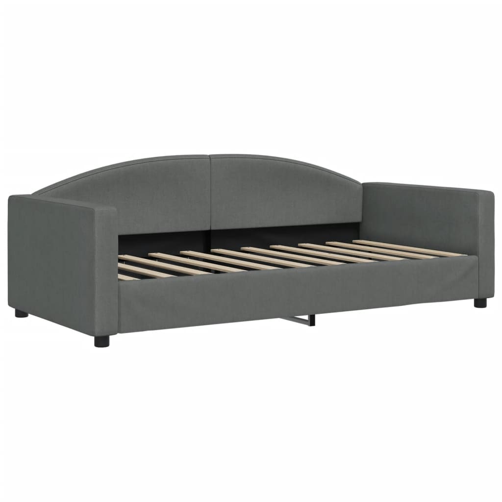 Daybed with Mattress Blue Dark Grey 90x190 cm Fabric