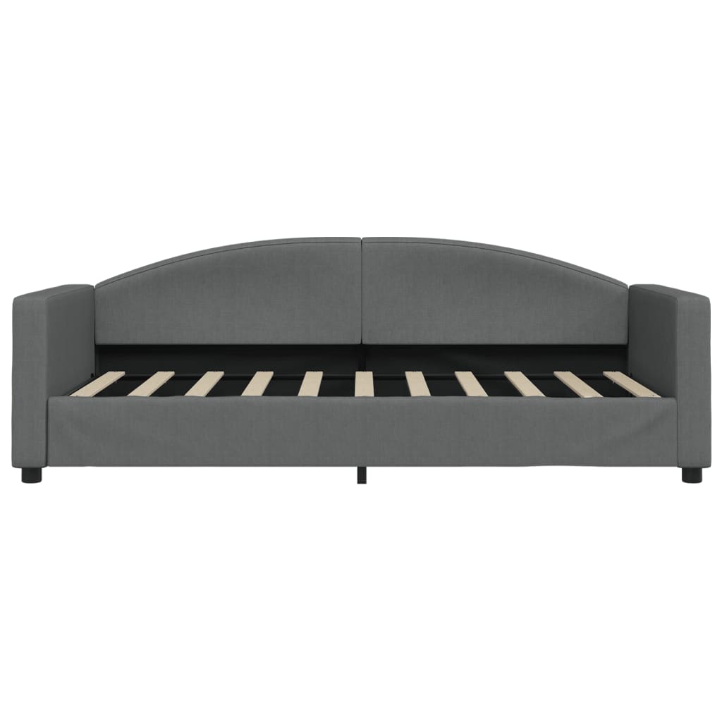 Daybed with Mattress Blue Dark Grey 90x190 cm Fabric