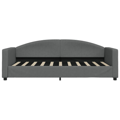 Daybed with Mattress Blue Dark Grey 90x190 cm Fabric