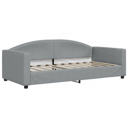 Daybed with Trundle without Mattress Light Grey 90x190 cm Single