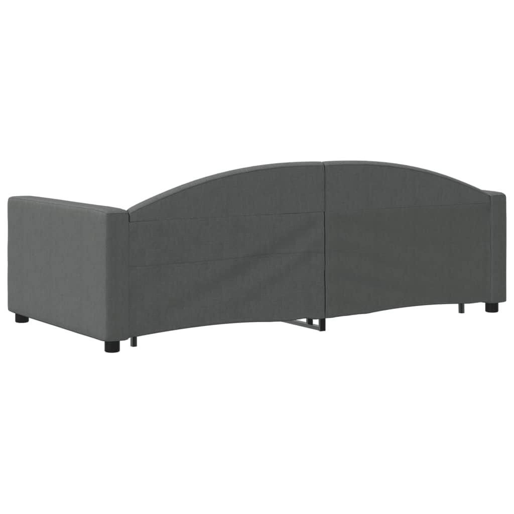 Daybed with Trundle without Mattress Dark Grey 90x190 cm Single