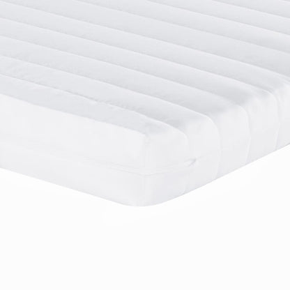 Daybed with Trundle and Mattresses Light Grey 90x190 cm Fabric