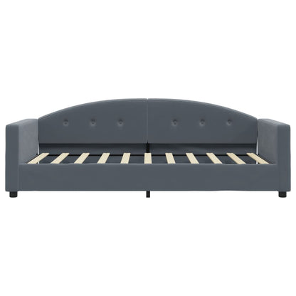 Daybed with Mattress Dark Grey 90x190 cm Velvet