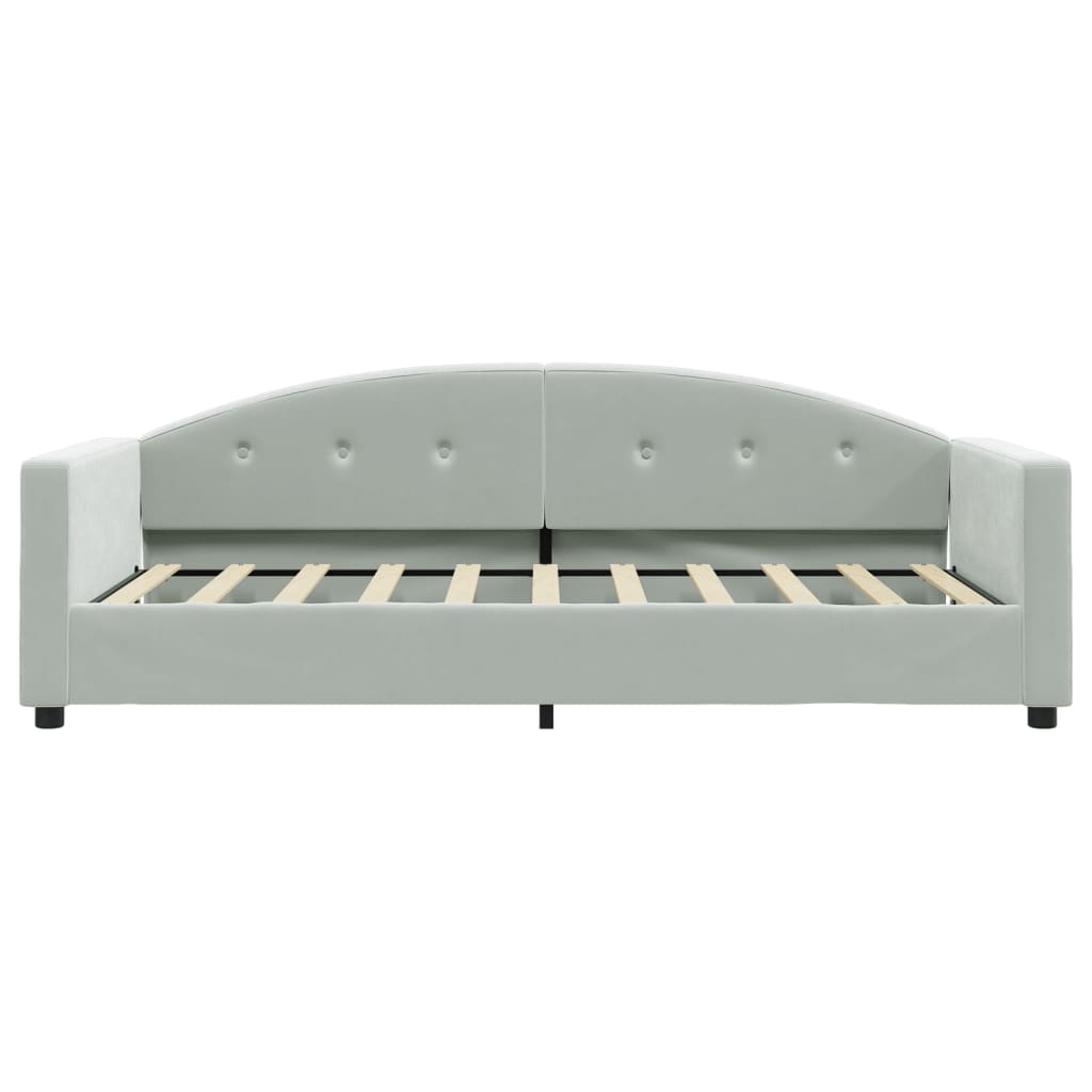 Daybed with Trundle without Mattress Light Grey 90x190 cm Single