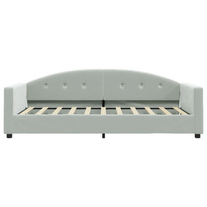 Daybed with Trundle without Mattress Light Grey 90x190 cm Single