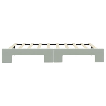 Daybed with Trundle without Mattress Light Grey 90x190 cm Single