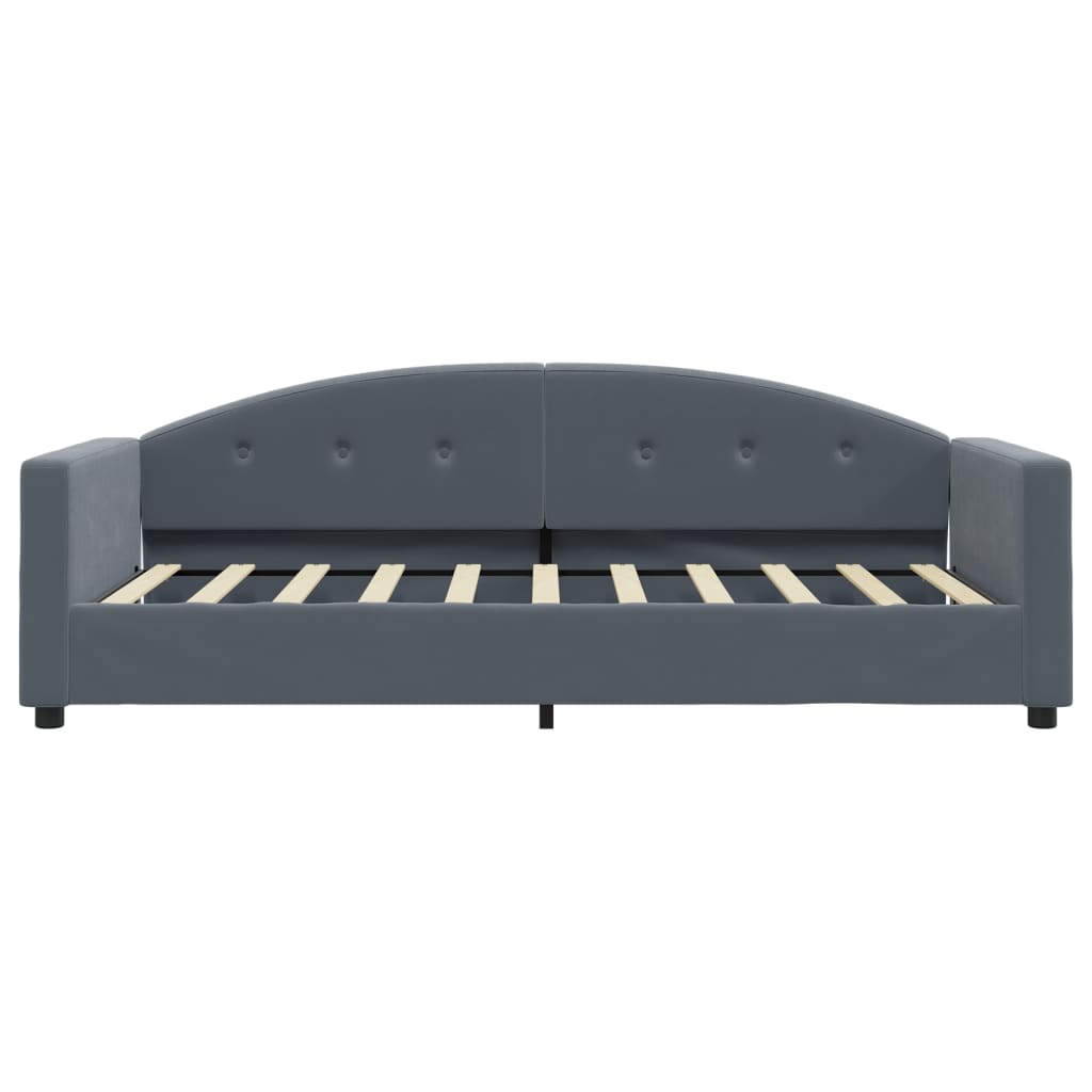 Daybed with Trundle without Mattress Dark Grey 90x190 cm Single