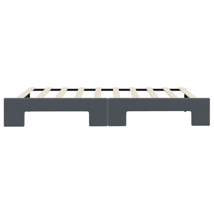 Daybed with Trundle without Mattress Dark Grey 90x190 cm Single