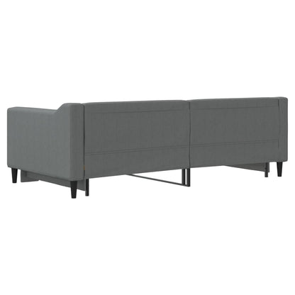 Daybed with Trundle without Mattress Dark Grey 90x190 cm Single