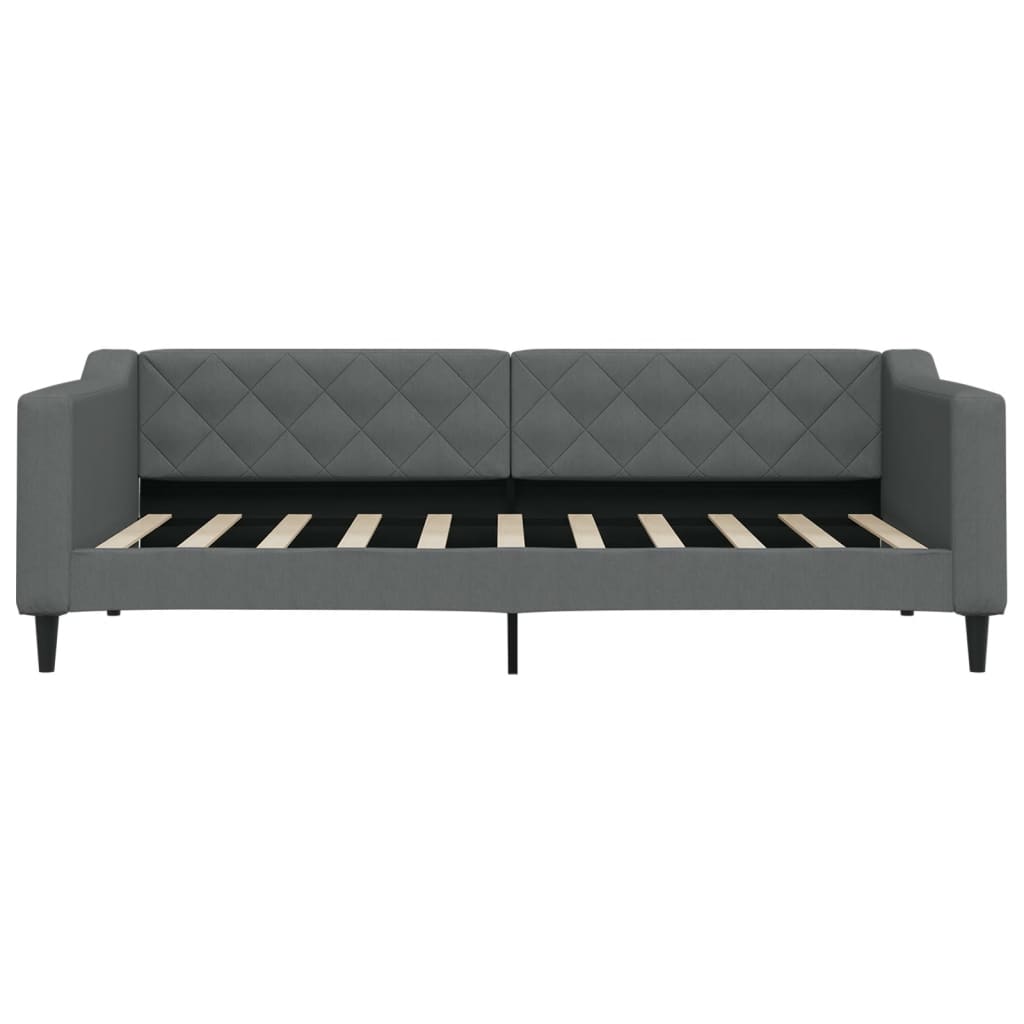 Daybed with Trundle without Mattress Dark Grey 90x190 cm Single