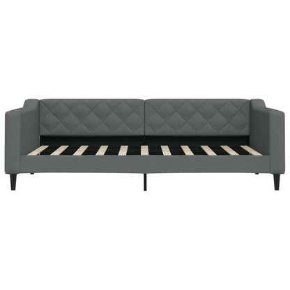 Daybed with Trundle without Mattress Dark Grey 90x190 cm Single