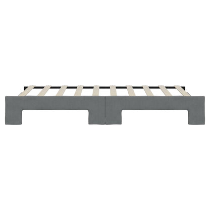 Daybed with Trundle without Mattress Dark Grey 90x190 cm Single