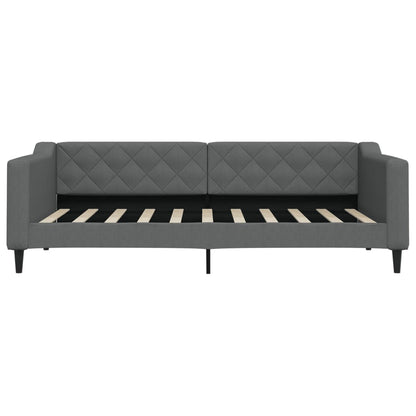 Daybed with Trundle&Drawers without Mattress Dark Grey 90x190 cm Single