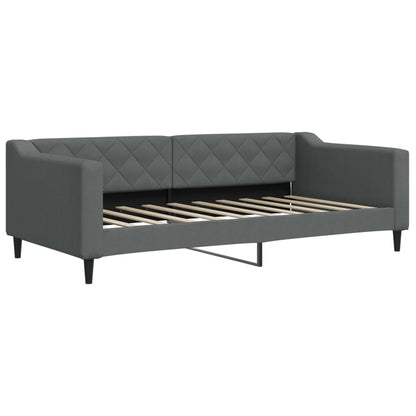 Daybed with Trundle and Drawers Dark Grey 90x190 cm Fabric