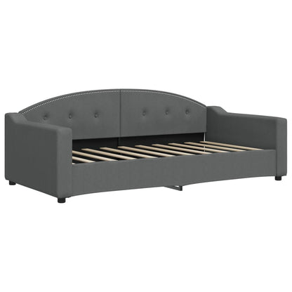 Daybed with Mattress Dark Grey 90x190 cm Fabric