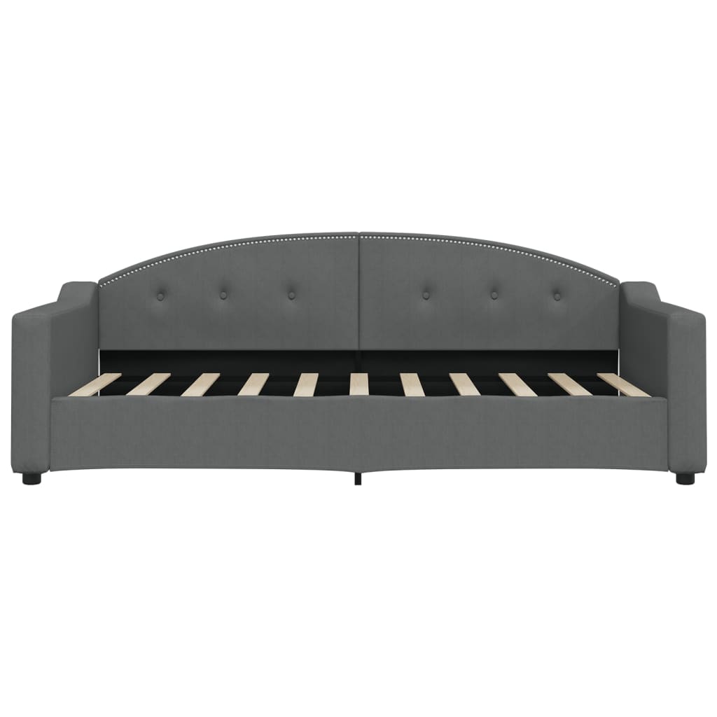 Daybed with Mattress Dark Grey 90x190 cm Fabric