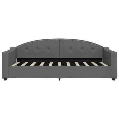 Daybed with Mattress Dark Grey 90x190 cm Fabric