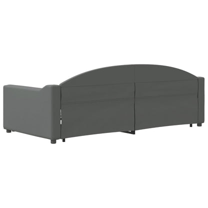 Daybed with Trundle without Mattress Dark Grey 90x190 cm Single