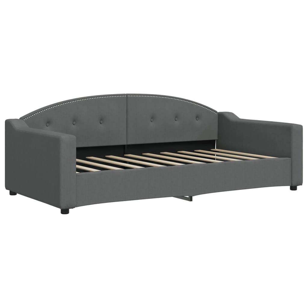 Daybed with Trundle without Mattress Dark Grey 90x190 cm Single