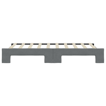 Daybed with Trundle without Mattress Dark Grey 90x190 cm Single