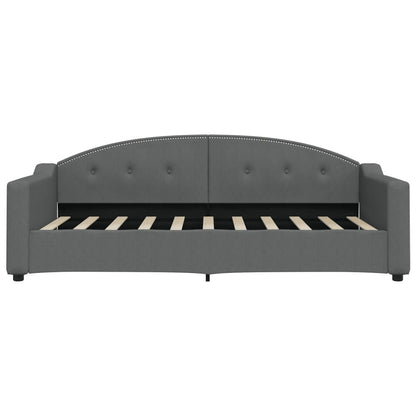 Daybed with Trundle&Drawers without Mattress Dark Grey 90x190 cm Single