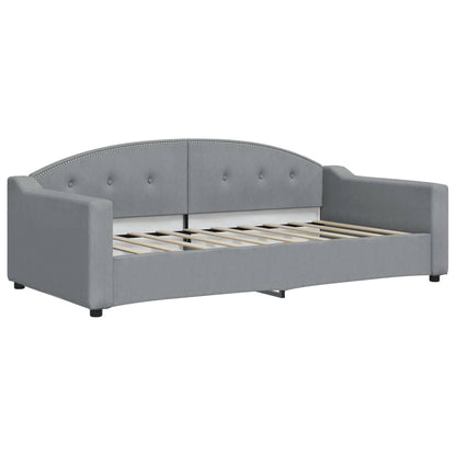 Daybed with Trundle and Drawers Dark Grey 90x190 cm Fabric