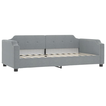 Daybed with Mattress Light Grey 90x190 cm Fabric