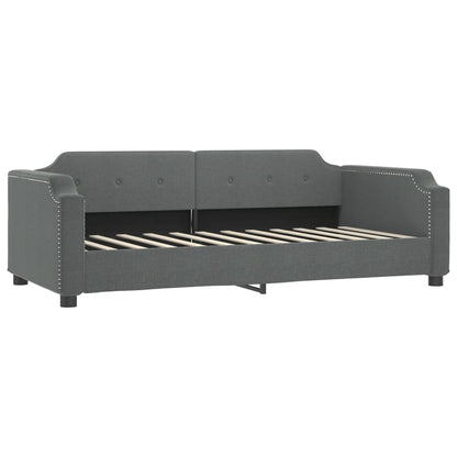 Daybed with Mattress Dark Grey 90x190 cm Fabric