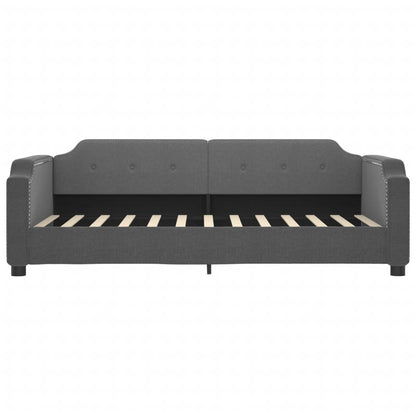 Daybed with Mattress Dark Grey 90x190 cm Fabric