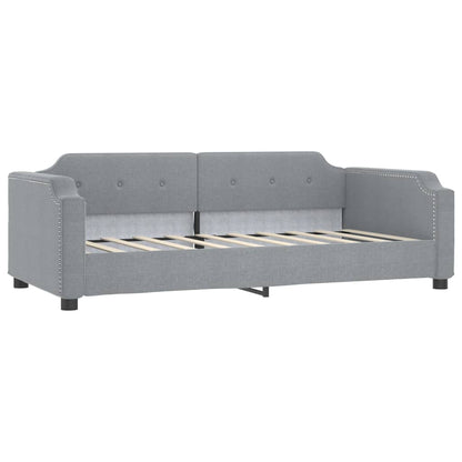 Daybed with Trundle without Mattress Light Grey 90x190 cm Single