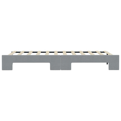 Daybed with Trundle without Mattress Light Grey 90x190 cm Single